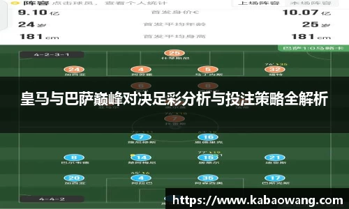 皇马与巴萨巅峰对决足彩分析与投注策略全解析